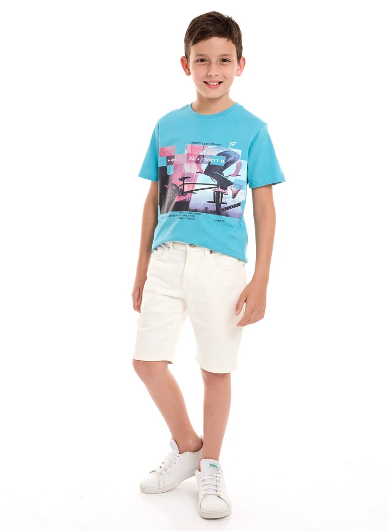 victor and jane Victor and Jane  Boys' T-Shirt Printed - Blue