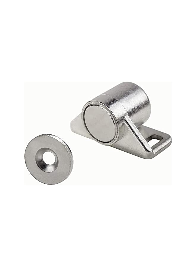 S-TOP 4 Pack Magnetic Cabinet Door Catch with Magnets for Cabinet Door Latch Closer, Cabinet Magnetic Catch for Kitchen Closet Door Closing Magnetic Door Catch Closer, Silver - Image 3