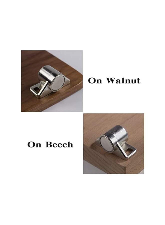 S-TOP 4 Pack Magnetic Cabinet Door Catch with Magnets for Cabinet Door Latch Closer, Cabinet Magnetic Catch for Kitchen Closet Door Closing Magnetic Door Catch Closer, Silver - Image 4