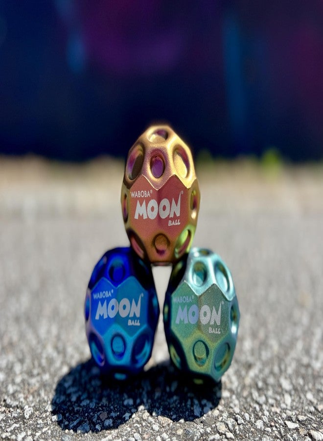 Waboba Metallic Moon Ball Blue- Hyper Bouncy Ball - All Ages Extreme Bounce and Fun - Perfect for Active Play and Outdoor Games - Image 4