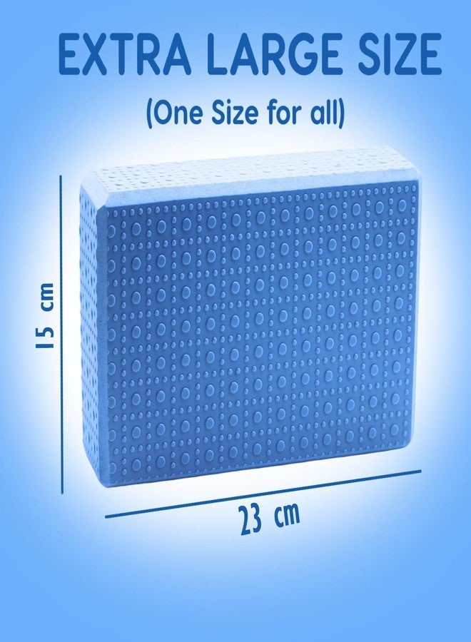 HOMETIC Anti-Slip Yoga Block Set of 2 (Multi) | Extra Large, High-Density EVA Foam with Dotted Texture for Grip | Ideal for Balance, Support & Performance - Image 3