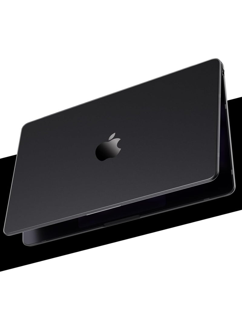 VKL Compatible for MacBook Air 13.6 inch Case M4 M3 M2 2025 2024-2022 Release Model A3420 A3113 A2681, Sturdy Protective Plastic Hard Shell Case Cover for MacBook Air M2 13 inch - Black - Image 1