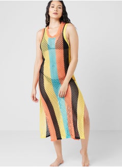 Crochet Detail Beach Cover Up