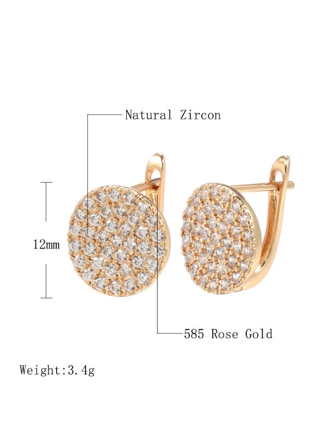 xozgdovg Korean and Japanese Minimalist Elegant Earrings for Women - Fashion Trendy Starry Zircon D-Cap Ear Accessories - Image 4