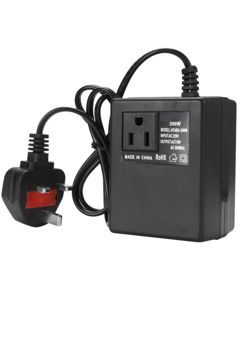 Intelligent Efficient Household 200W AC 220V To 110V Step Down Transformer Voltage Converter Travel Power Adapter - Image 2