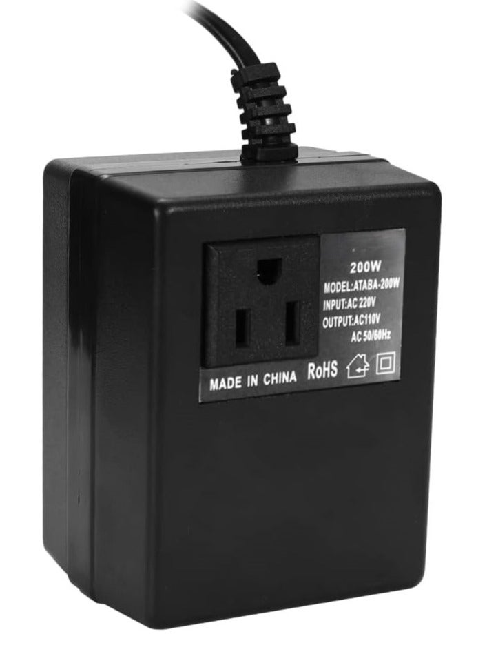 Intelligent Efficient Household 200W AC 220V To 110V Step Down Transformer Voltage Converter Travel Power Adapter - Image 4