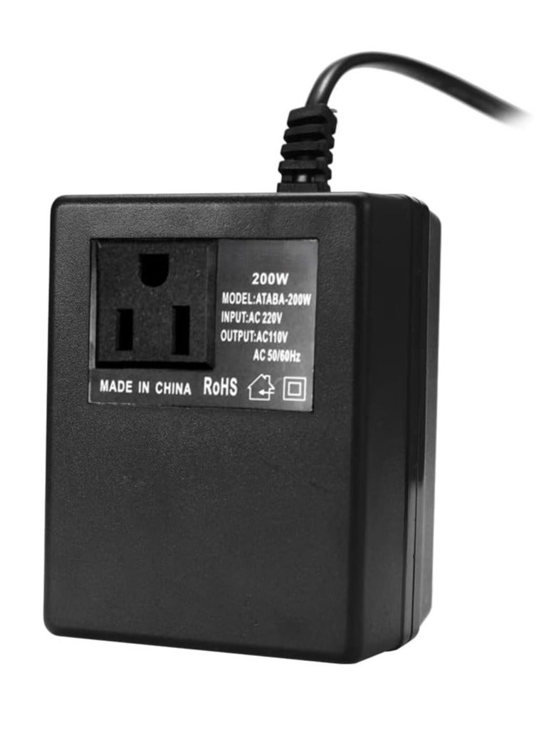 Intelligent Efficient Household 200W AC 220V To 110V Step Down Transformer Voltage Converter Travel Power Adapter - Image 5