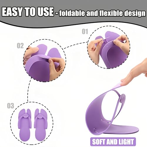 LYARCHTE 6 Pairs Disposable Foam Pedicure Slippers, Multi Color Bulk Pack for Nail Salons Guests and Spas - Image 2