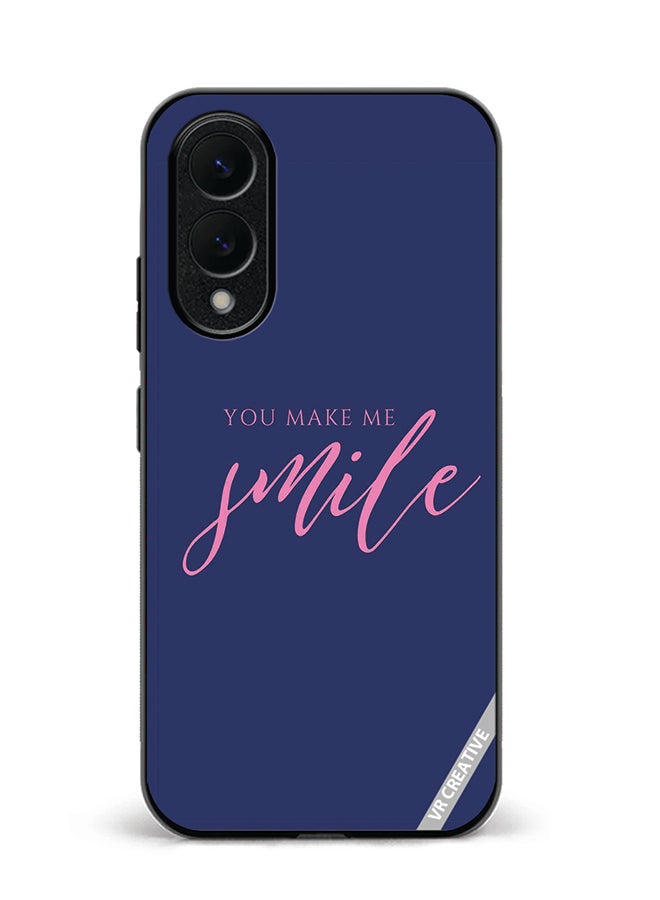 VR CREATIVE Protective Case Cover For Samsung Galaxy S25 Edge You Make Me Smile Design Multicolour