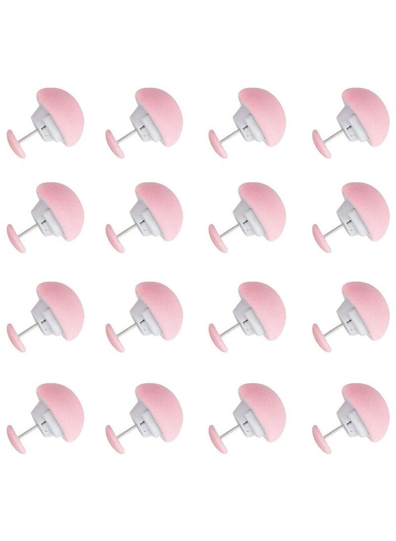 GIFT 16 Pcs Pink Mushroom Duvet Clips, Non-Slip with Buttons - Image 1