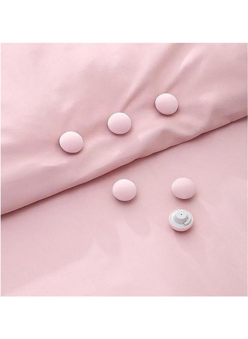 GIFT 16 Pcs Pink Mushroom Duvet Clips, Non-Slip with Buttons - Image 2