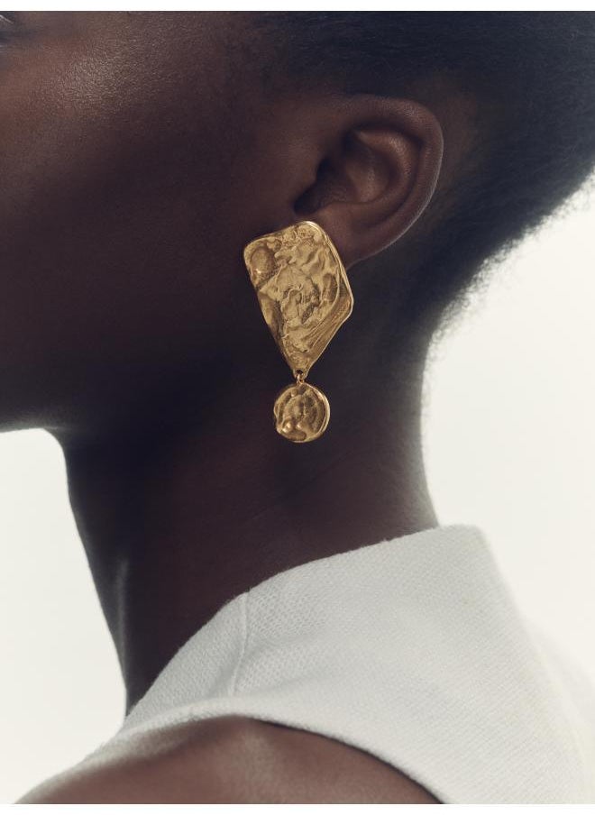 REISS - Molten Large Drop Earrings - Image 1