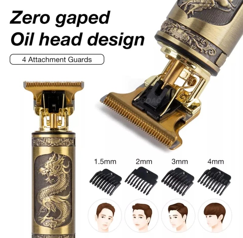 TRIVYOM Men Hair Cutting Machine BuddhaDragon Barber Professional Hair Trimmer 0mm Body Beard Shaving USB Hair Clipper Set Multicolor Pack Of 1 - Image 5