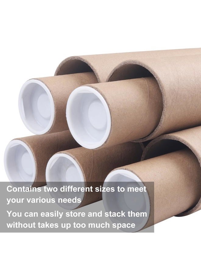 aromeili Mailing Tubes with Caps,10 Pack 2x30-Inch &1.5x24-Inch Kraft Paper Poster Tube for Shipping, Packing, Bulk Round Packaging, Cardboard Mailers, Art Prints, Maps, Blueprint - Image 4