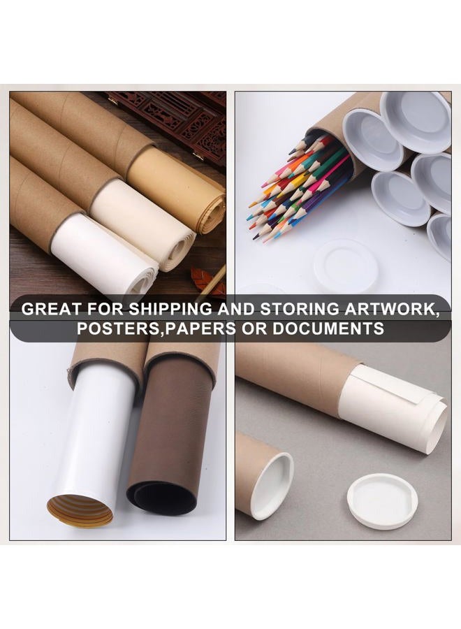 aromeili Mailing Tubes with Caps,10 Pack 2x30-Inch &1.5x24-Inch Kraft Paper Poster Tube for Shipping, Packing, Bulk Round Packaging, Cardboard Mailers, Art Prints, Maps, Blueprint - Image 5