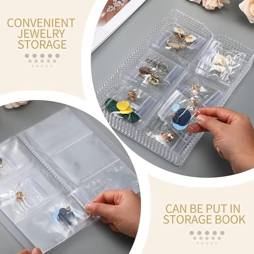 GSXRB Square PVC Bracelet Organizer Bag Clear Zipper Bags Anti Oxidizing Earrings Storage Bags for Storage Jewelry Packing Bags(5.9 * 5.9IN) - Image 5