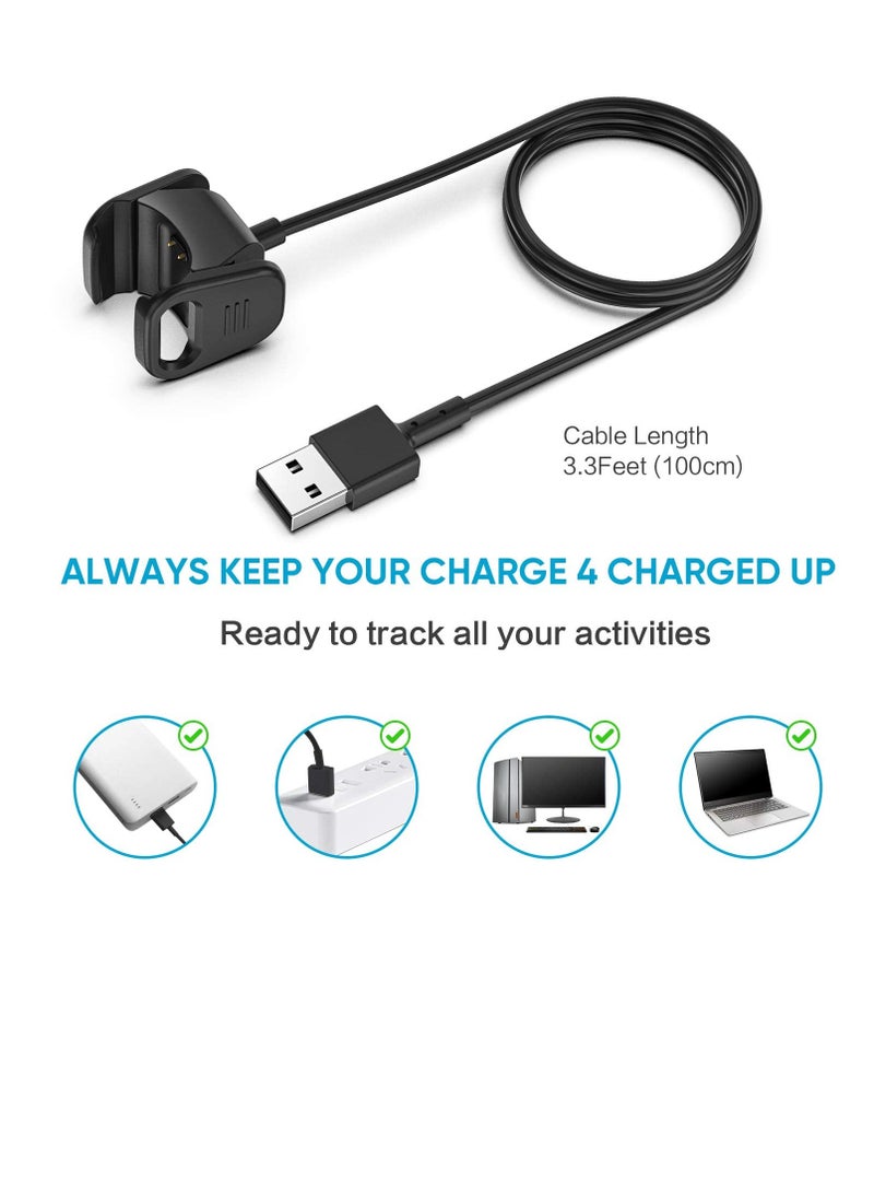 Charger Compatible With Fitbit Charge 4 / Charge 3, Replacement USB Charging Cable Cord, Clip Dock Accessories Adapter for Charge 4/Charge 3 Fitness and Activity Tracker(1 Piece)  - Image 3