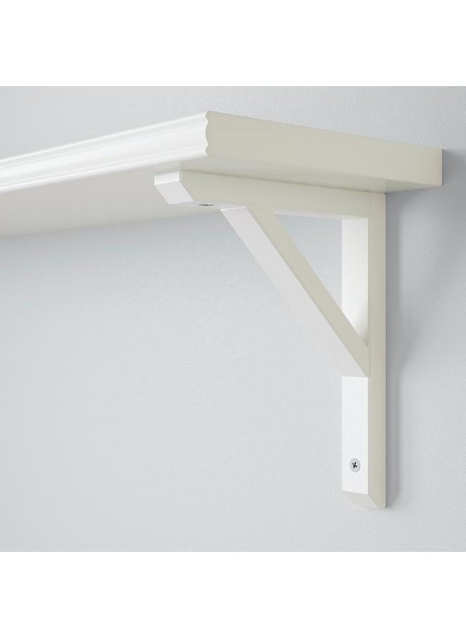 Zaboon Wall shelf, white/white stained aspen, 80x20 cm  - Image 4