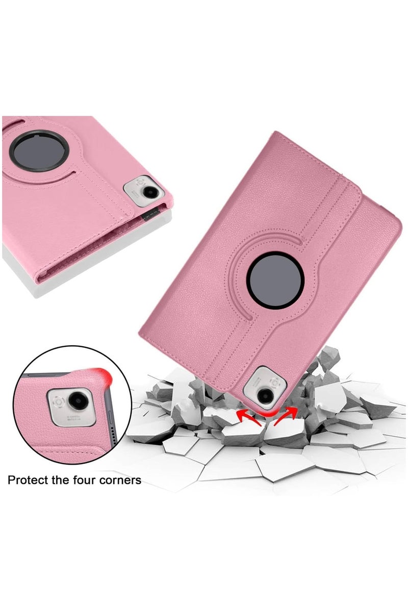 VKL Compatible with Honor Pad X9a 11.5 inch 2025 Released Tablet PU Leather Cover Sleep Wake Function 360 Rotating Stand Protective Shell (Pink) - Image 5