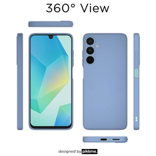 Pikkme Back Cover for Samsung Galaxy A26 5G | Camera Protection Shockproof Soft Matte Silicone Bumper Case (Aqua Blue) - Image 4
