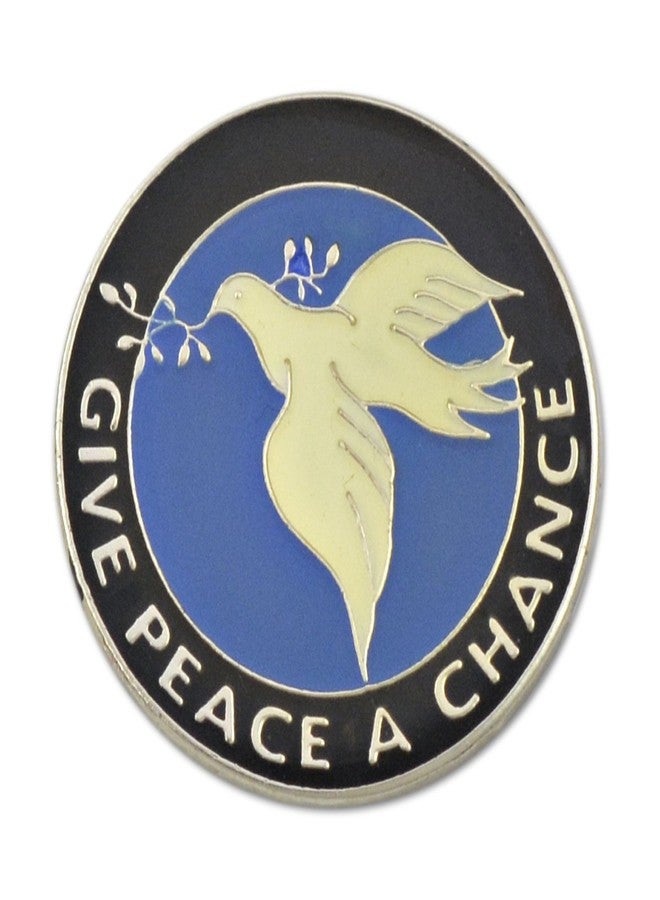 EvolveFISH Give Peace a Chance Dove Lapel Pin - [1" Diameter]