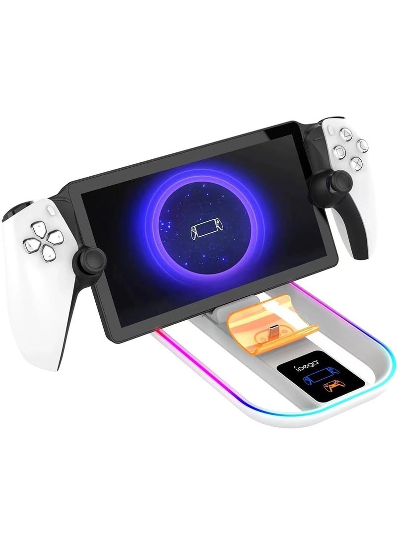 Ipega - Charging Station with RGB Light for PlayStation Portal and PS5 Controller, PS5 Charger with Charging Cable - Image 1