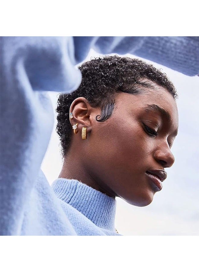 Mevecco Women Earrings Gold Stud 14K Gold Filled Small Simple Handmade Hypoallergenic Everyday Jewelry - Image 5