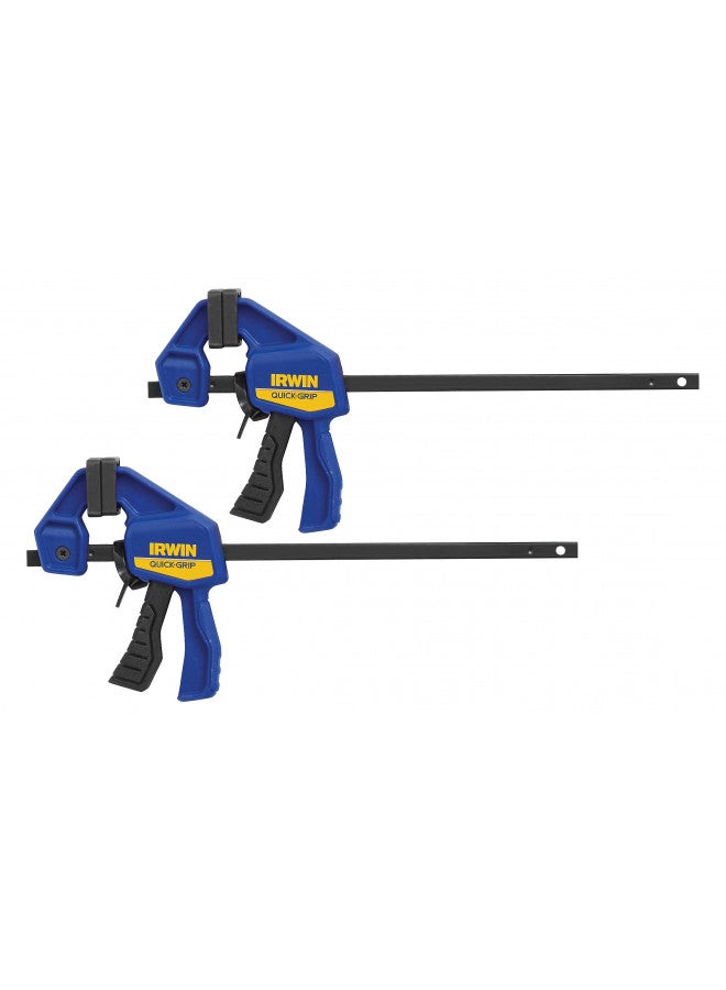 IRWIN QUICK-GRIP Bar Clamps for Woodworking, One-Handed, Micro, 4-1/4", 2 Pack (1964747) - Image 1
