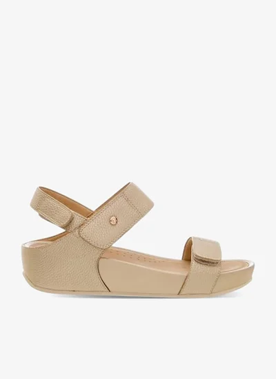 Flora Bella By Shoexpress Women Textured Strap Sandals with Hook and Loop Closure