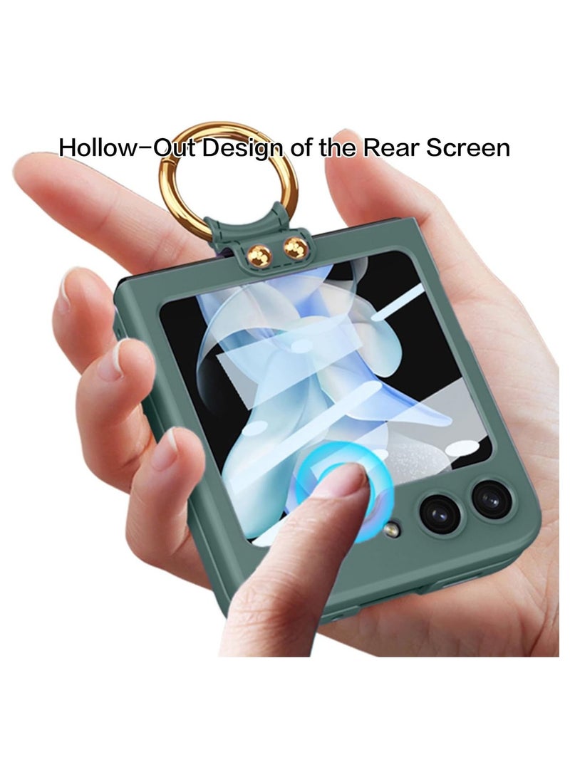 Case for Samsung Galaxy Z Flip 5 Cover, Ultra Thin Hard PC Case with Outer Screen Protector and Ring, Shockproof Lightweight and Non Slip Durable Protective Case for Galaxy Z Fold5  - Image 4