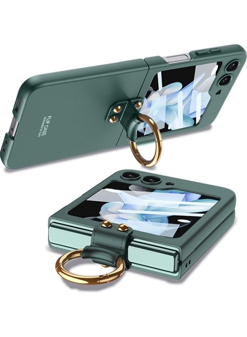 Case for Samsung Galaxy Z Flip 5 Cover, Ultra Thin Hard PC Case with Outer Screen Protector and Ring, Shockproof Lightweight and Non Slip Durable Protective Case for Galaxy Z Fold5  - Image 3