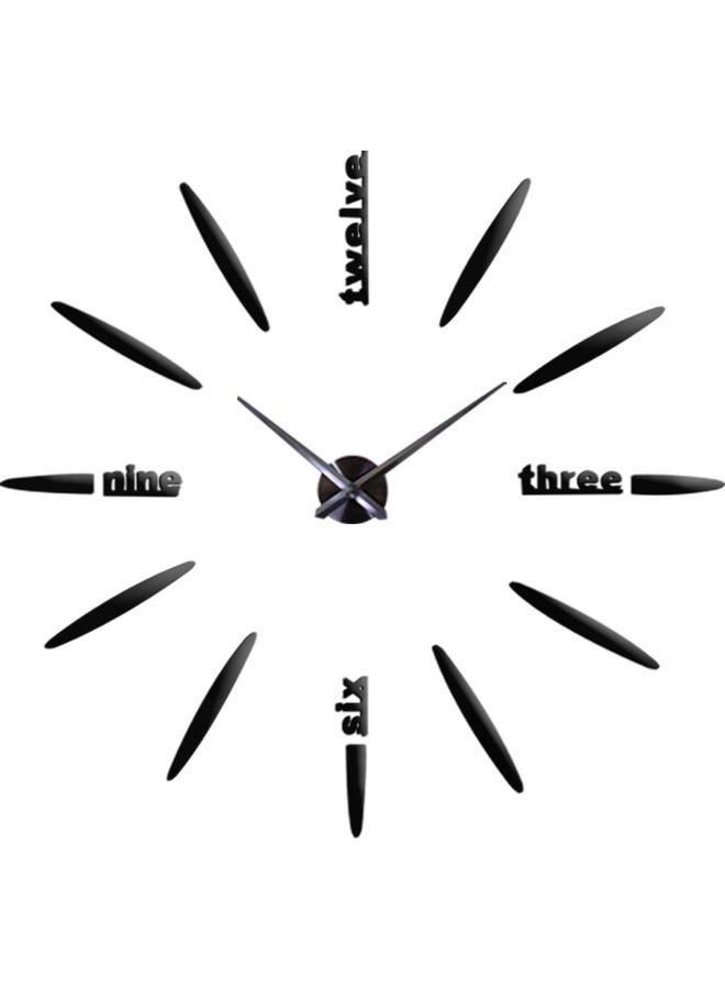 NIBEMINENT Creative DIY Wall Clock Living Room Decoration Black - Image 1