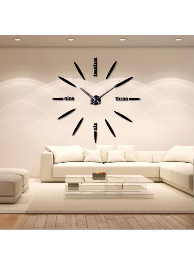 NIBEMINENT Creative DIY Wall Clock Living Room Decoration Black - Image 2
