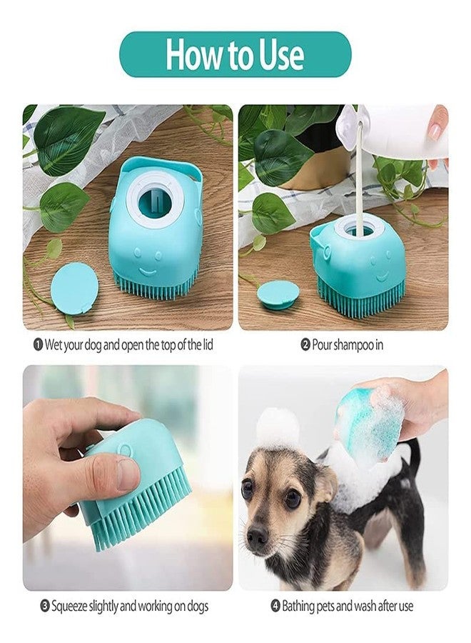 Hotfix Pet Grooming Brush, Pet Shampoo Bath Brush Soothing Massage, Pet Massage Brush Shampoo Dispenser for Dogs and Cats Shower Dog Grooming - Image 5