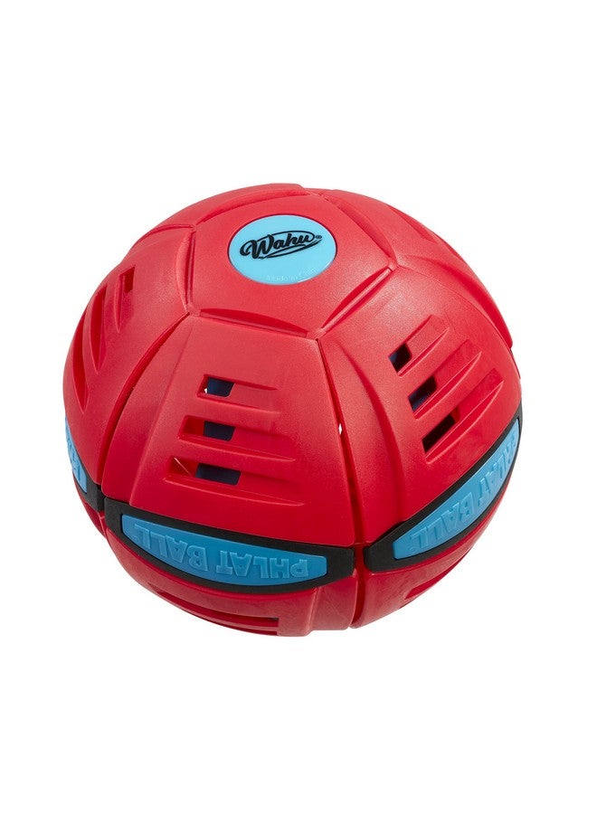 واهو لعبة كرة الصحن الطائر الكلاسيكية من WAHU Phlat Ball للأطفال من سن 5 سنوات فما فوق، لعبة قرص طائر قابل للطي مع تأخير زمني، قم برمي القرص والتقاط الكرة، باللون الأحمر - Image 1