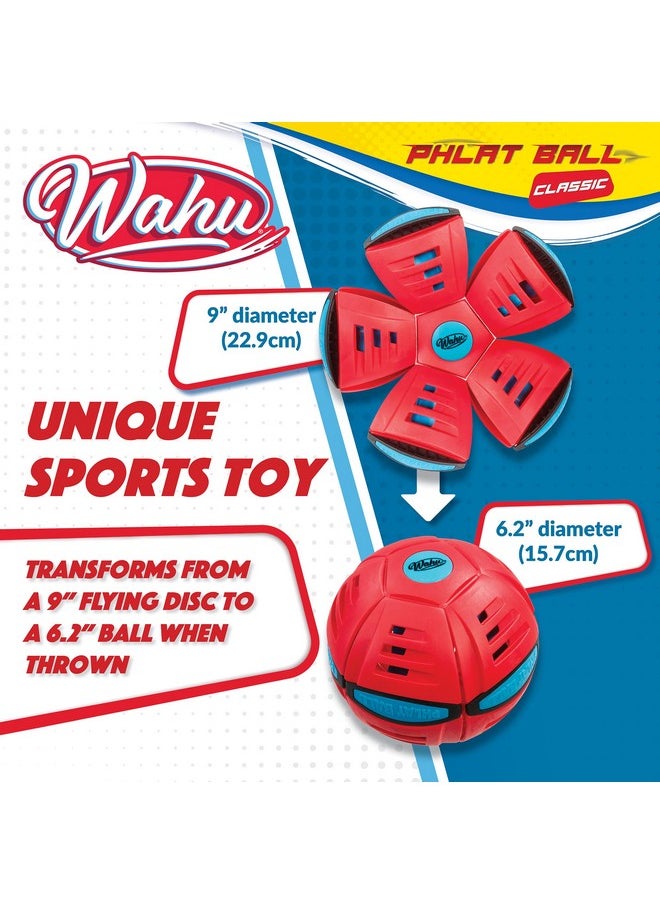 WAHU Phlat Ball Classic Flying Saucer Ball Toy for Kids Ages 5+, Collapsible Time Delay Frisbee Flying Disc Toy, Throw a Disc Catch a Ball, Red - pzsku/Z455B6D9C93927CCBE22AZ/45/_/1741330142/1ca172a6-62ad-4b32-9b0e-af4c6f47fcba