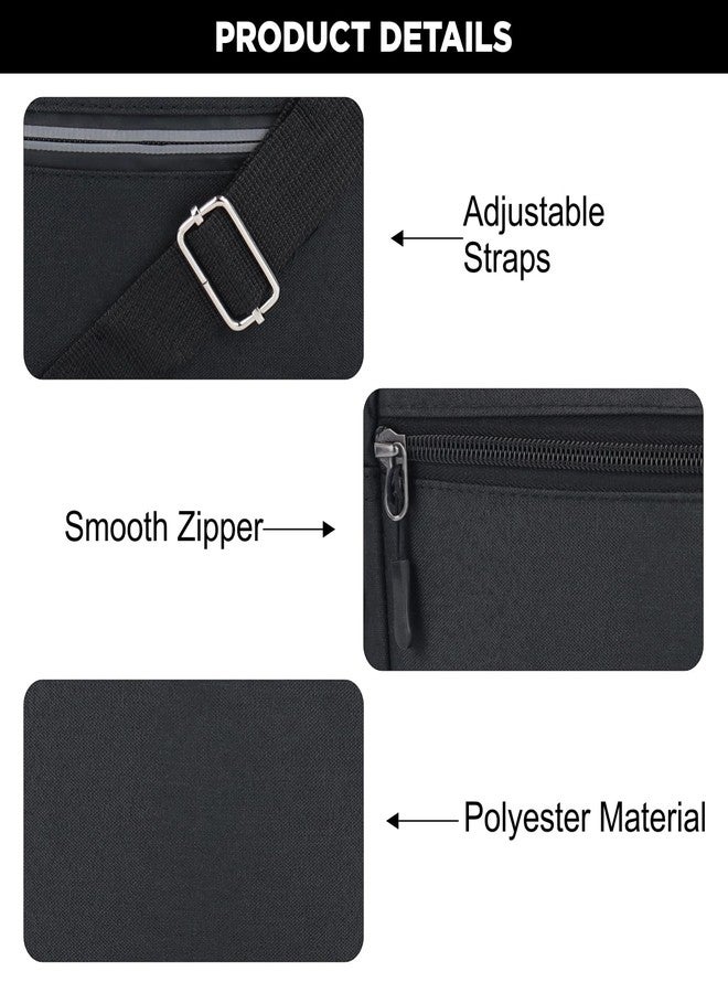 NFI essentials Small Unisex Sling Bag Cross Body Bag for Travelling, Business Messenger Bag Travelling Bag one Side shoulder Bag (Black) - Image 5