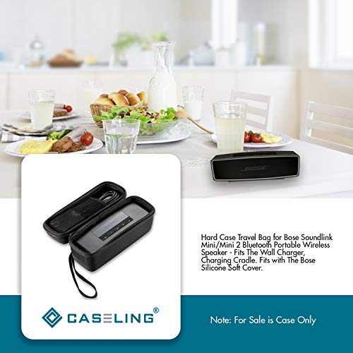 caseling Hard Case Fits Bose soundlink Mini II (1 and 2 Gen) Portable Wireless Speaker & Charger/Cable Accessories - Fits with The Bose Silicone Soft Cover - Storage Carrying Travel Bag. - Image 5