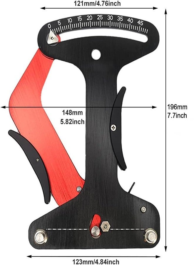Zodazoqa Bicycle Spoke Tension Meters Measuring Tool Gauge Aluminum Alloy CNC Precise, Tension Adjustment Tool to fit All Spokes, Bicycle Wheel Spoke Manufacturing or Correction Accessories (Red) - Image 4