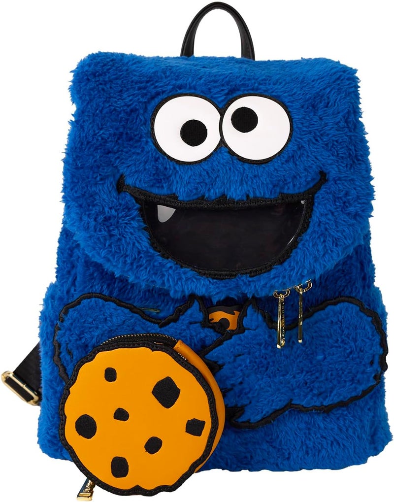 Loungefly Sesame Street Cookie Monster Plush Mini Backpack - Image 4