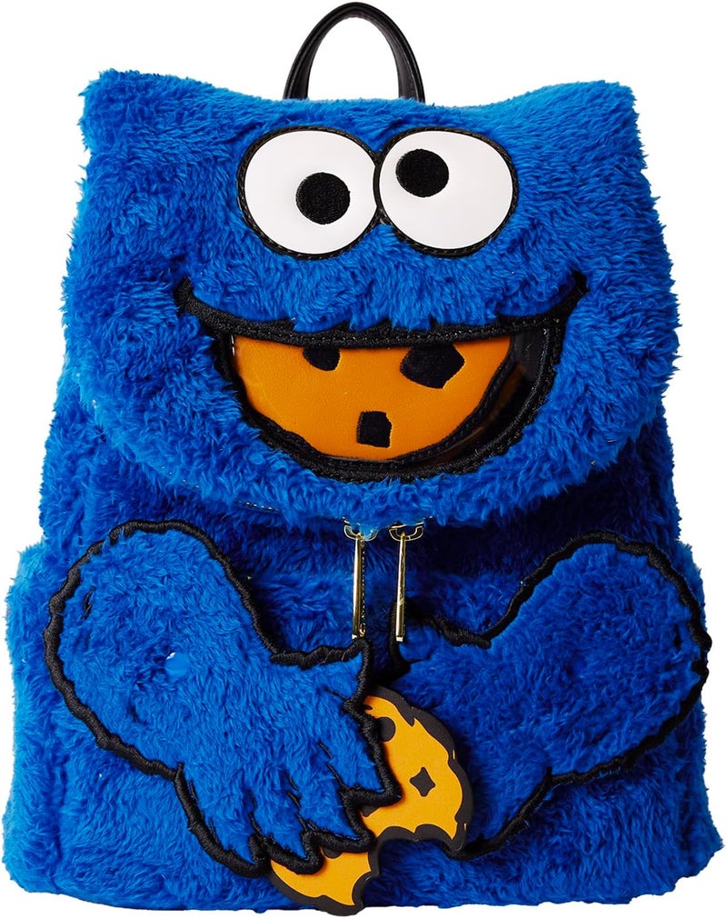 Loungefly Sesame Street Cookie Monster Plush Mini Backpack - Image 1
