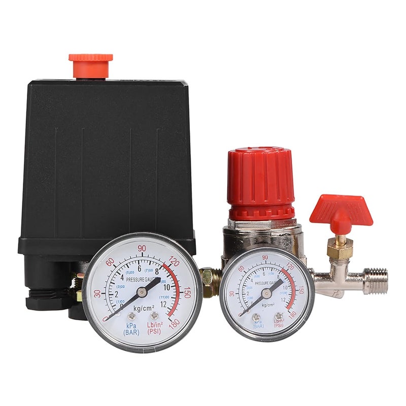 LiebeWH Air Compressor Pressure Switch, Piston Type V Seal for Efficient Control 0.05-1.2Mpa 3000Lmin for Air Systems - Image 1