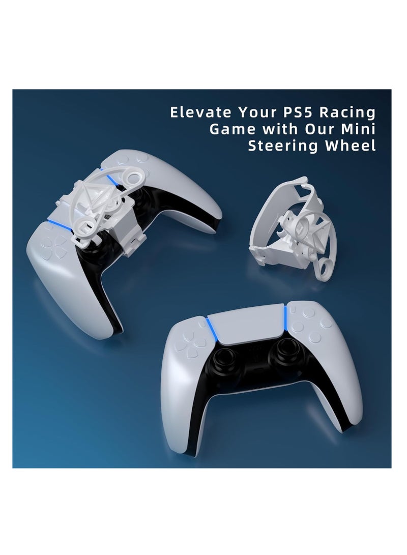 Mini Steering Wheel Attachment for PS5 Controller – 5-in-1 Racing Game Accessory for PlayStation 5 – Easy Installation, Precise Control  Realistic Driving Experience - Image 3