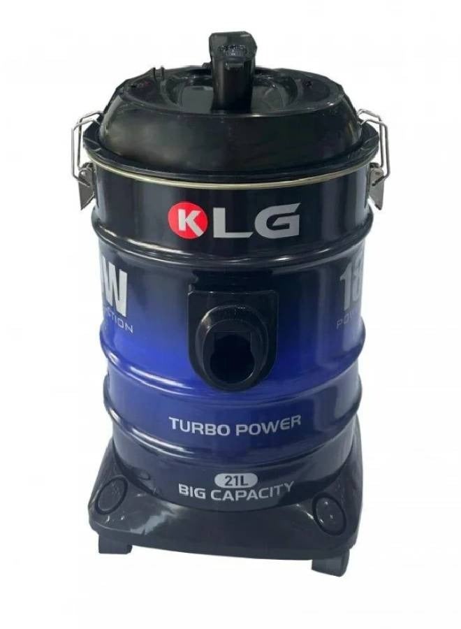 KLG Barrel Vacuum Cleaner - 21 Liters - 1800 Watts - Blue - KLG1800V - Image 2