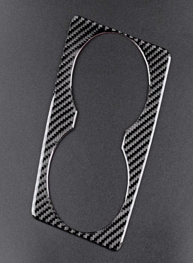 JUPIZEUS Carbon Fiber, Car Center Water Cup Holder Frame Cover Sticker for Mazda 6 2016-2017.5 with Automatic Transmission, Auto Interior Trim, 1PCS, Black - Image 5