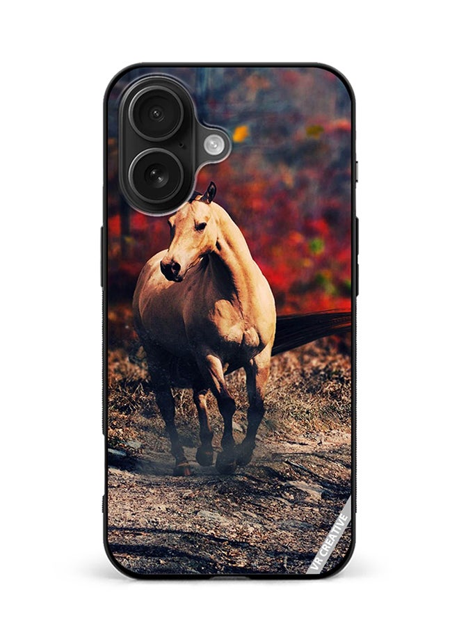 VR CREATIVE Protective Case Cover For Apple iPhone 16 Horse Design Multicolour