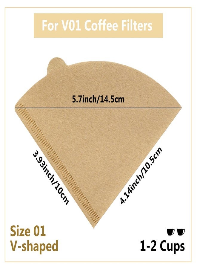 Revelook Cone Coffee Filters Size 01, 100 Count Unbleached 1-2 Cups Disposable V01 Coffee Paper Filters, Compatible with Cone Shaped Pour Over Coffee Filter and Drip Coffee Maker - Image 2