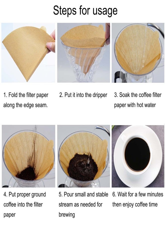 Revelook Cone Coffee Filters Size 01, 100 Count Unbleached 1-2 Cups Disposable V01 Coffee Paper Filters, Compatible with Cone Shaped Pour Over Coffee Filter and Drip Coffee Maker - Image 4