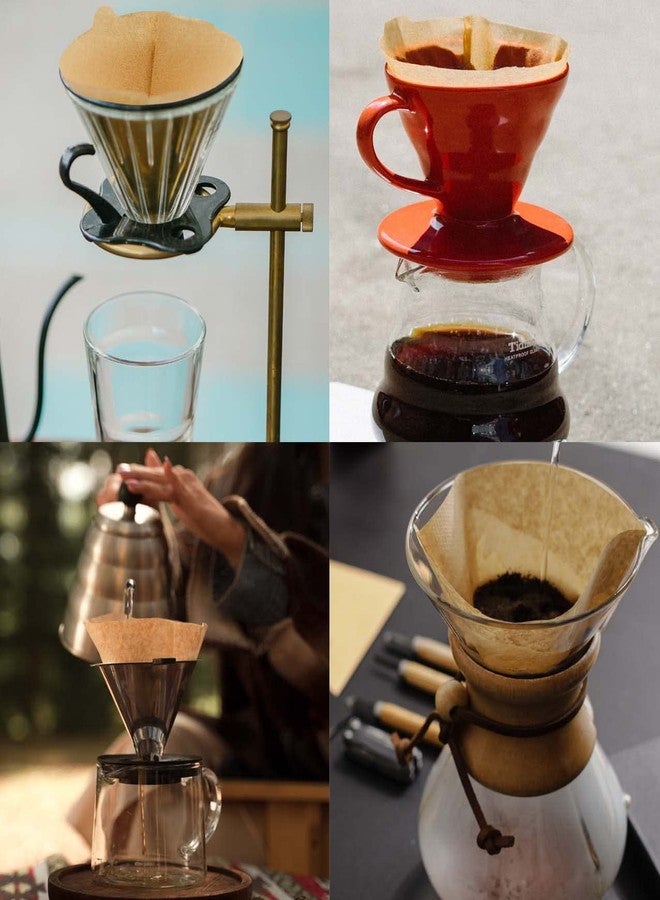 Revelook Cone Coffee Filters Size 01, 100 Count Unbleached 1-2 Cups Disposable V01 Coffee Paper Filters, Compatible with Cone Shaped Pour Over Coffee Filter and Drip Coffee Maker - Image 5