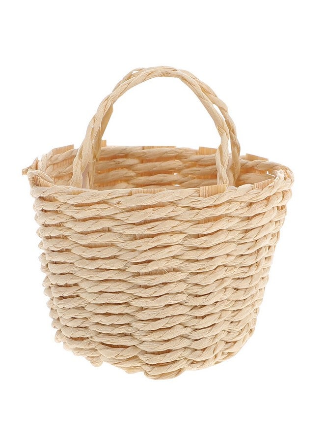 balacoo Miniature Basket Mini Wicker Rattan Basket Mini Basket Model Dollhouse Ornament Accessories - Image 1